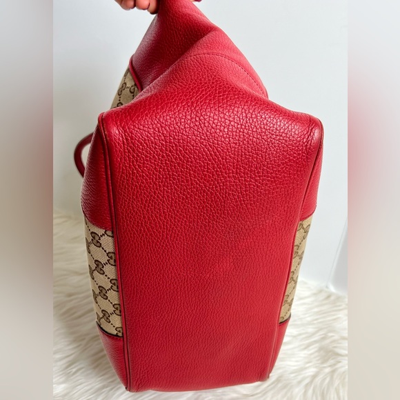 Gucci GG Canvas Red Medium Bree Tote - Picture 13 of 16